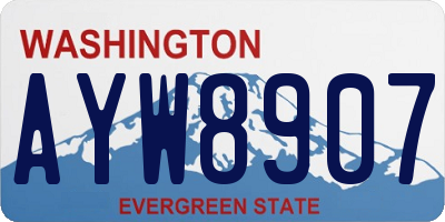 WA license plate AYW8907