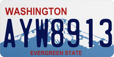 WA license plate AYW8913