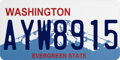 WA license plate AYW8915