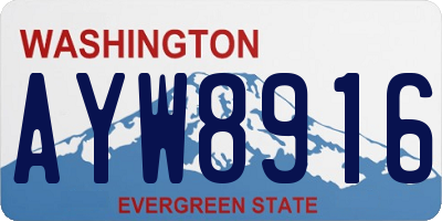 WA license plate AYW8916