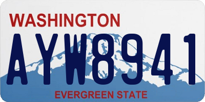 WA license plate AYW8941