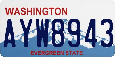 WA license plate AYW8943