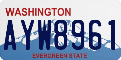 WA license plate AYW8961