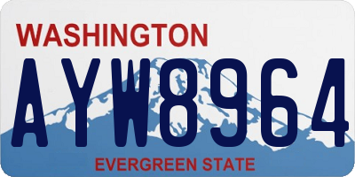 WA license plate AYW8964