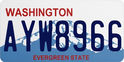 WA license plate AYW8966