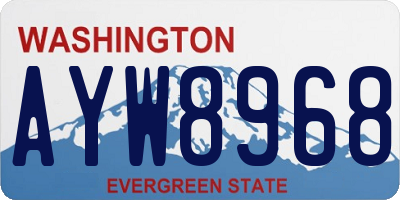 WA license plate AYW8968