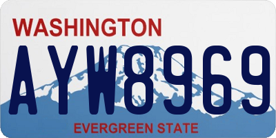 WA license plate AYW8969