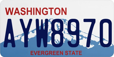 WA license plate AYW8970