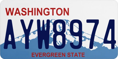 WA license plate AYW8974