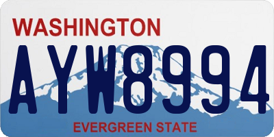 WA license plate AYW8994