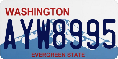 WA license plate AYW8995