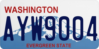 WA license plate AYW9004