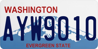 WA license plate AYW9010