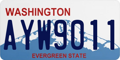 WA license plate AYW9011