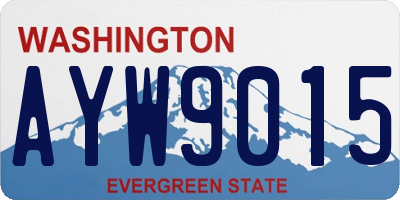 WA license plate AYW9015