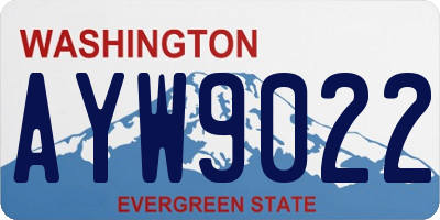 WA license plate AYW9022