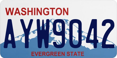 WA license plate AYW9042