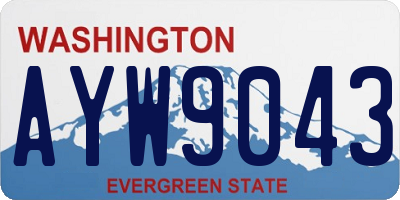 WA license plate AYW9043