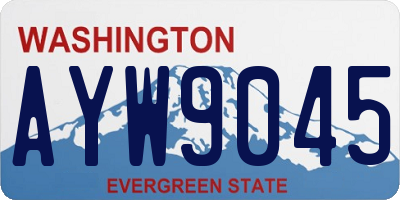 WA license plate AYW9045