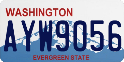 WA license plate AYW9056