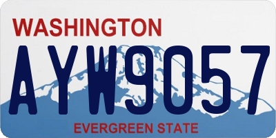 WA license plate AYW9057