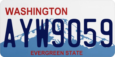 WA license plate AYW9059
