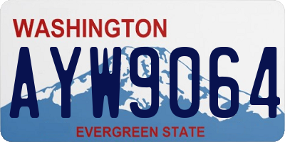WA license plate AYW9064