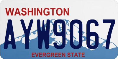 WA license plate AYW9067