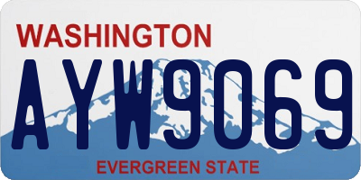 WA license plate AYW9069