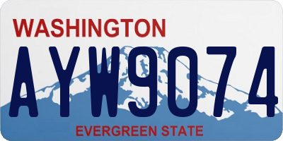 WA license plate AYW9074