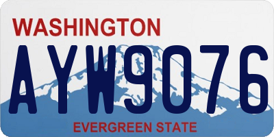 WA license plate AYW9076