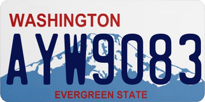 WA license plate AYW9083