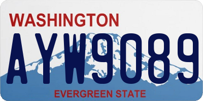 WA license plate AYW9089