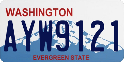 WA license plate AYW9121