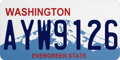 WA license plate AYW9126
