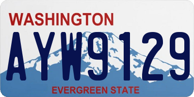 WA license plate AYW9129