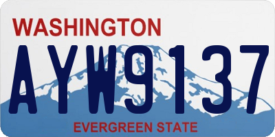 WA license plate AYW9137