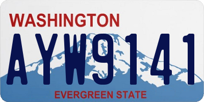 WA license plate AYW9141