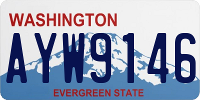 WA license plate AYW9146