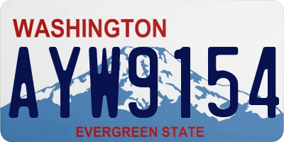 WA license plate AYW9154