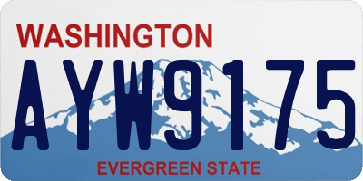 WA license plate AYW9175