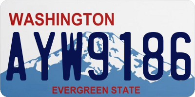 WA license plate AYW9186