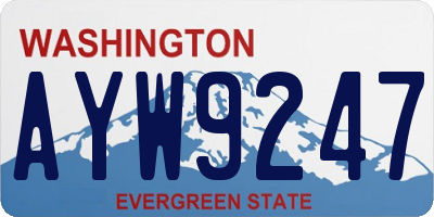 WA license plate AYW9247