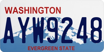 WA license plate AYW9248