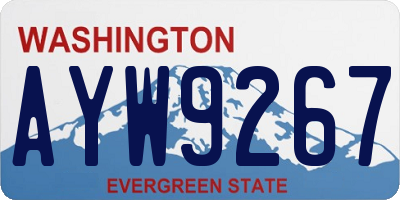 WA license plate AYW9267