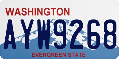 WA license plate AYW9268