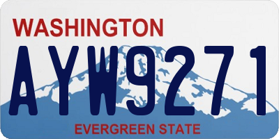 WA license plate AYW9271