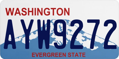 WA license plate AYW9272