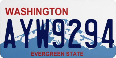 WA license plate AYW9294