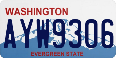 WA license plate AYW9306